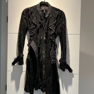 Beautiful lace cover up with belt